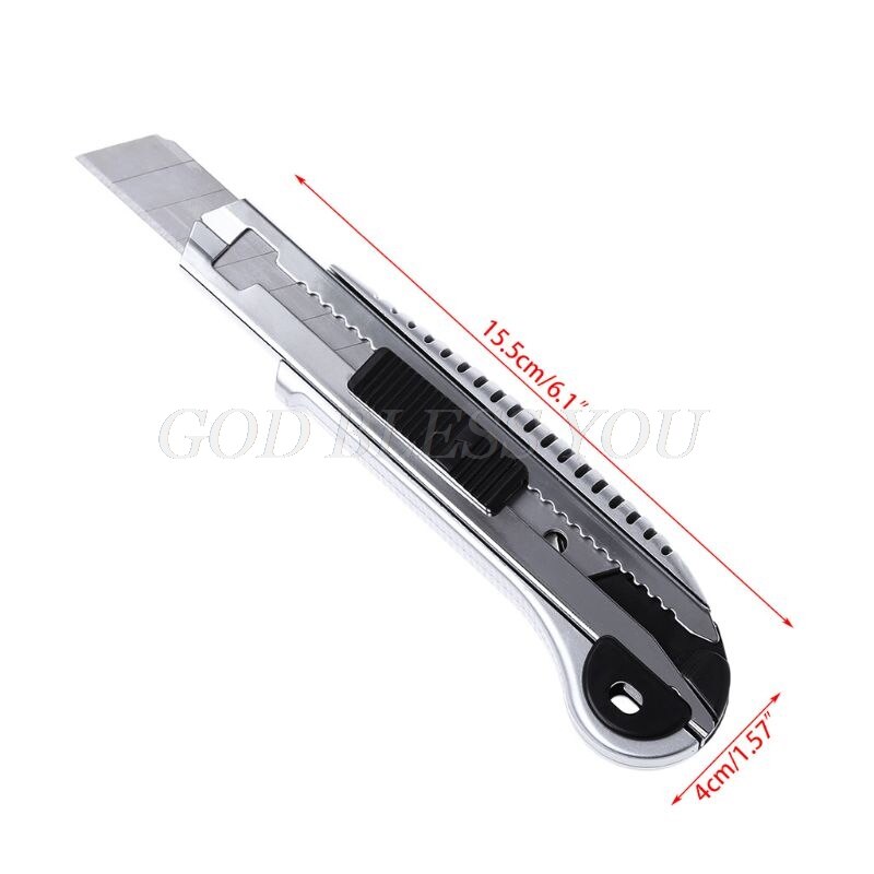 Stainless Steel Cutter Wall Paper Cutting Utility Knife Cutter Razor Blade Retractable Paper Cutter School Supplies
