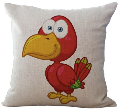 Karikatur Hirsch Biene Vogel Fische Hals Körper Kissenbezug Leinen Bett Kissen Abdeckung Couch Sitz Kissen Werfen Kissen Hause Dekoration: Violett