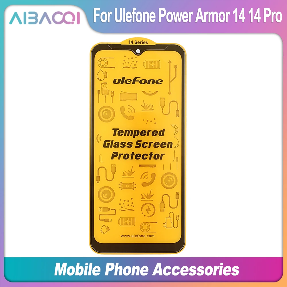 AiBaoQi Brand Glass Film For Ulefone Armor 12/12S 13 14/14 Pro 16 Pro Armor 21/22/23 Ultra/ 26 Ultra Clear Screen Protector