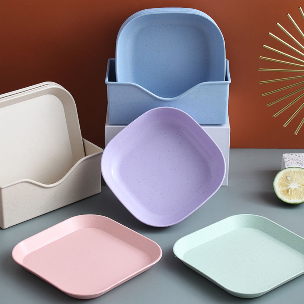 Multifunction Cutlery Set Plate Plastic Plate Spit Bone Snack Cake Dessert Candy Plate Dining Table Trash Plate Slag Plate