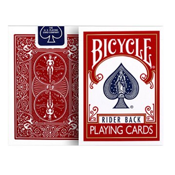 Fiets Rider Back Standaard Index Speelkaarten Rood/Blauw Dek Seconden Poker Verzegelde Uspcc Usa Magische Kaarten Magie tricks Props: International Red