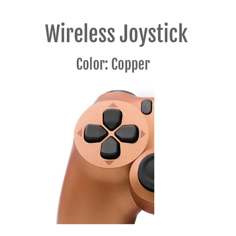 Controlador inalámbrico para PS4, Gamepad Bluetooth 4.0 para ps4, Joystick de control remoto Ps4, nueva barra de luces de actualización: Copper