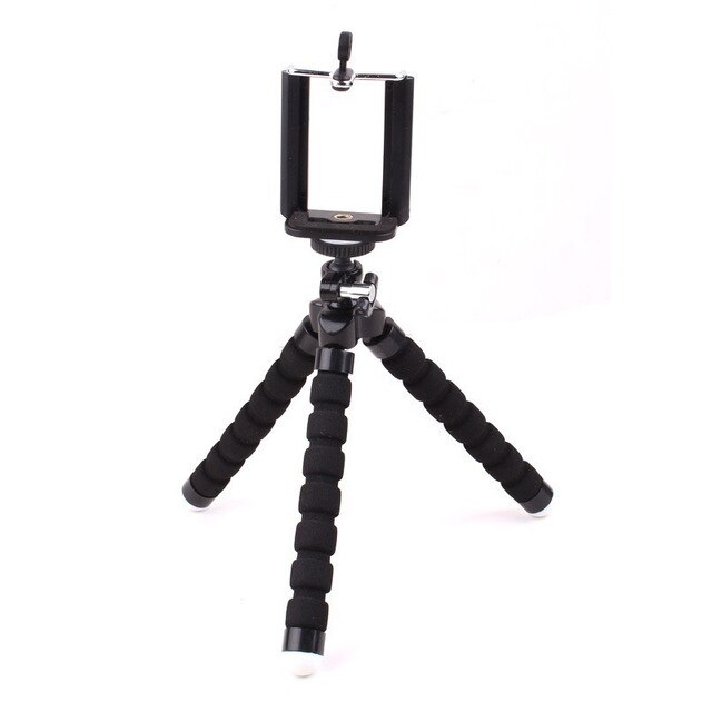 Soporte para teléfono móvil, trípode, monopié, control remoto: Black and Clip