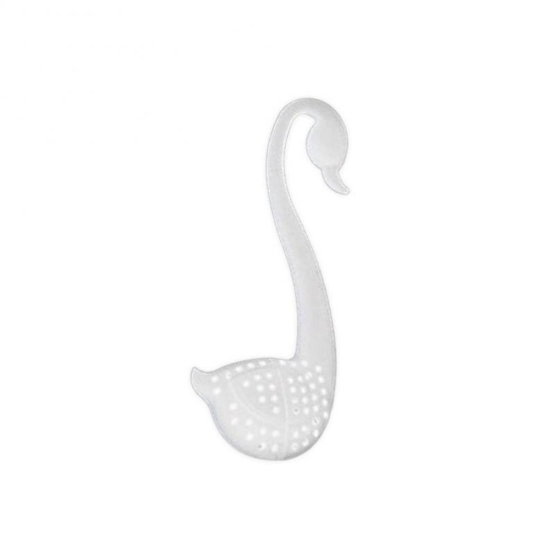 Colador de cisne Infusor de té portátil, barra de té, Infusor de filtro, accesorios creativos de cocina, 1 ud.: Blanco