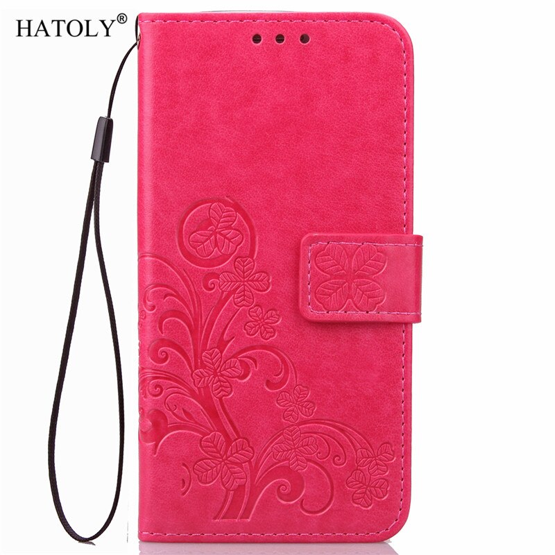 HATOLY For Phone Case LG K3 Cover 4.5'' Flip PU Leather & TPU Holster Case For LG K3 Case K3 Funda With Card Slot: Pink
