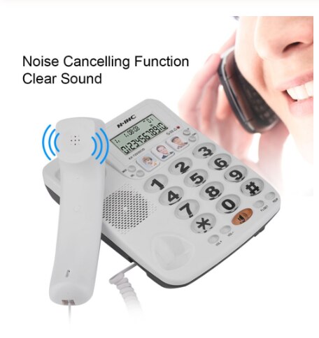 2-line Corded Phone with Speakerphone ID and Call Speed Dial Corded Phone for Home/Office 2-line Corded Phone with Speakerphone