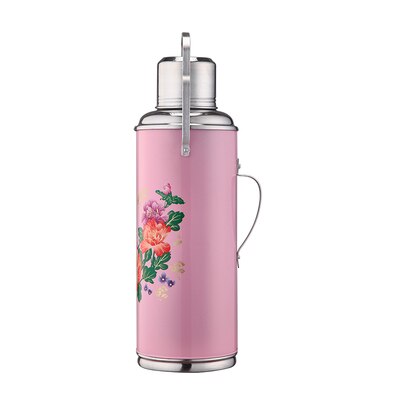 1.2l/2l Retro Travel Thermosflask Thermos Water Koffie Fles Rvs Coffee Cup Mok Warmte Koude Behoud: 2L Pink