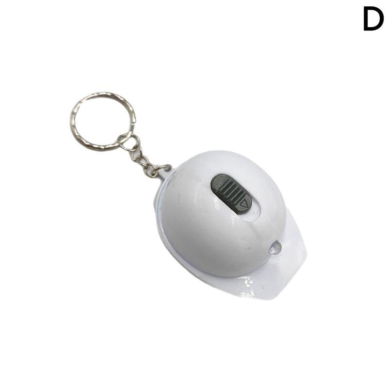 1pc Sicherheit Helm Typ Flasche Öffner Bahre klopfen LED mit Licht Schlüssel Ring mit Licht Tasche Anhänger: D