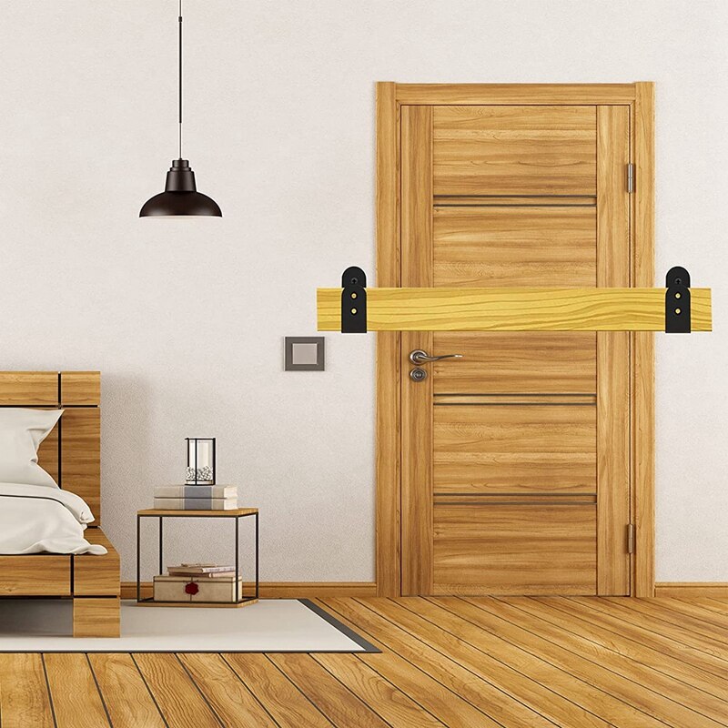 2 Pack Door Barricade U Brackets Open Bar Security Door Brackets for Home,Garage Door Reinforcement Fits 2X4 Boards