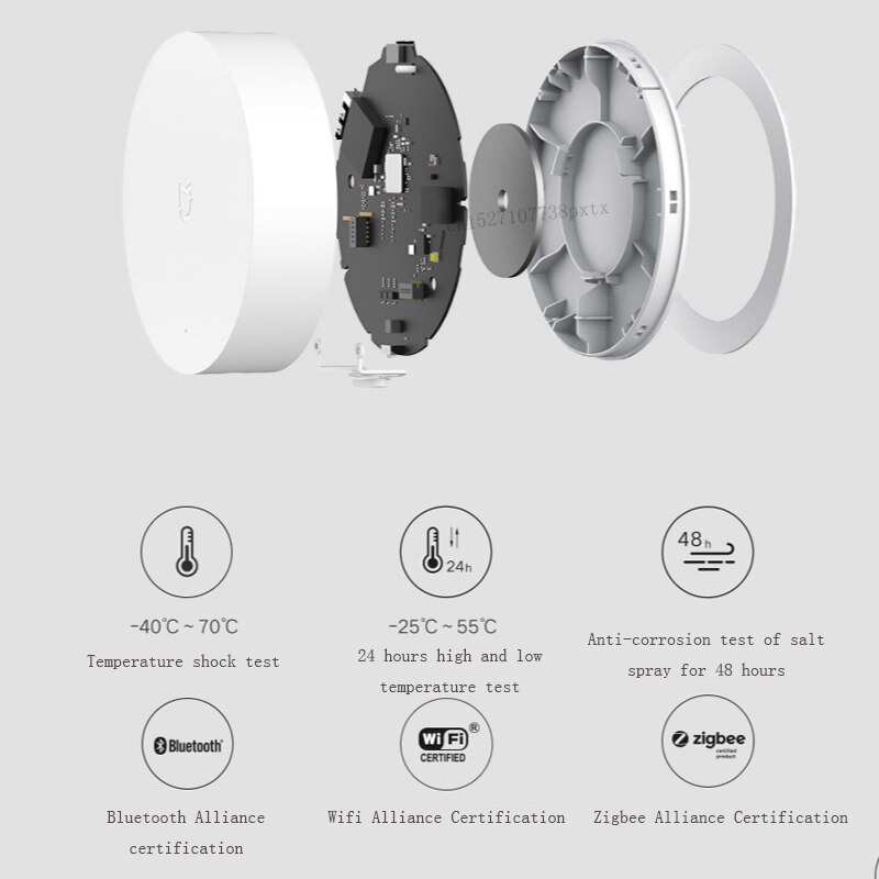 Newest Xiaomi Mijia Multimode Smart Home Gateway ZigBee WIFI Bluetooth Mesh Hub Work With Mijia Homekit Intelligent Home Hub