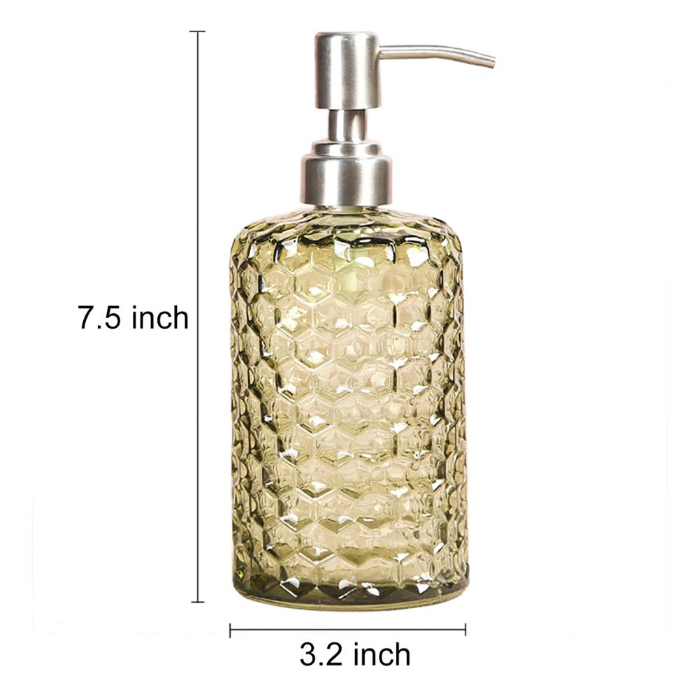 16 oz sæbe dispenser i klart glas - genopfyldelig håndvæske, opvaskemiddel, shampoo lotionflaske jjjsn 11404