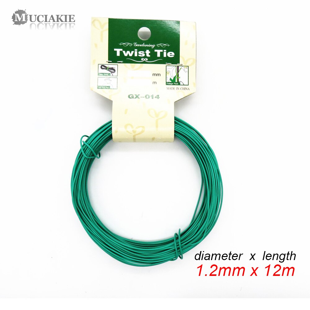 MUCIAKIE 12 M/15 M Tuin Draad Zware Groen Gecoat Plant Twist Tie Tuin Training Wire Bonsai Outlet draad voor Holding Tak