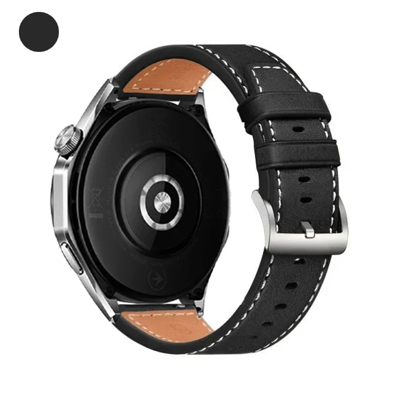 20mm 22mm läderarmband för huawei watch  gt 5 pro 46mm rem  gt 4 3 2 42mm/ watch 4 3 pro/honor watch 2 magiskt armband vardagligt bälte: Svart gul / 20mm