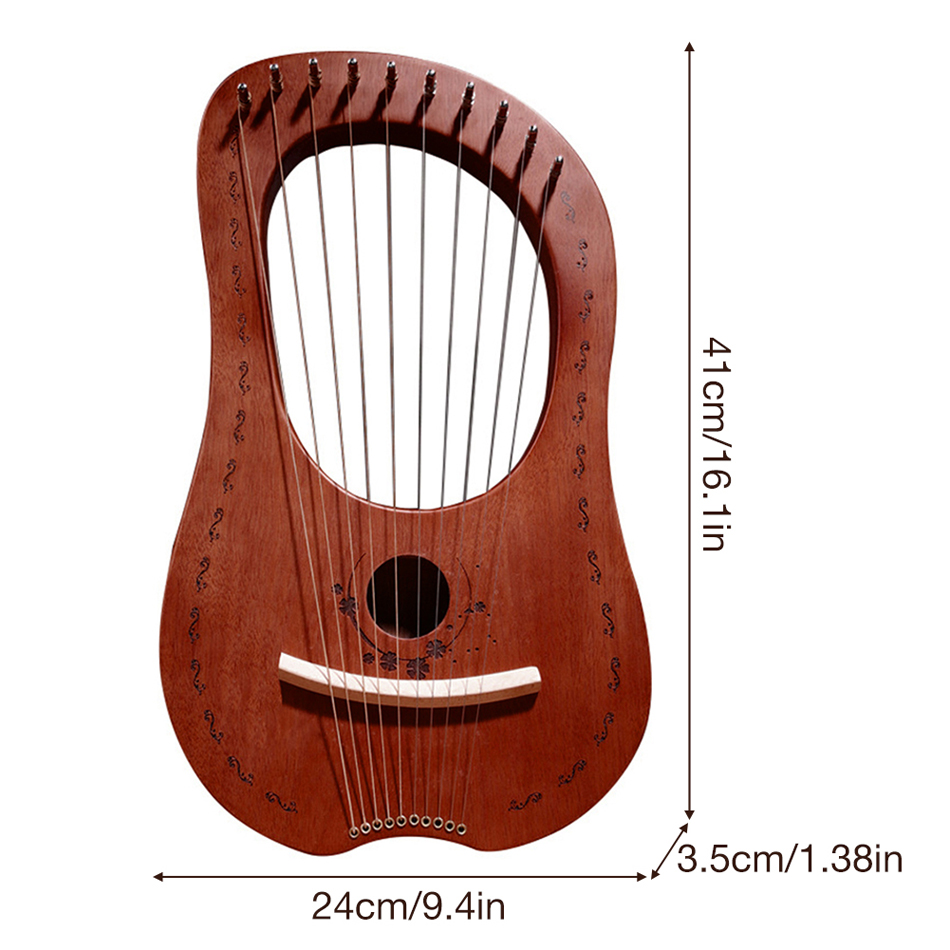 16/10 Snaren Mahonie Lier Harp Lier Instrument Hout Snaarinstrumenten Muzikale Instrumentos Metalen Staal String Laiya Piano Voor Kind Volwassen