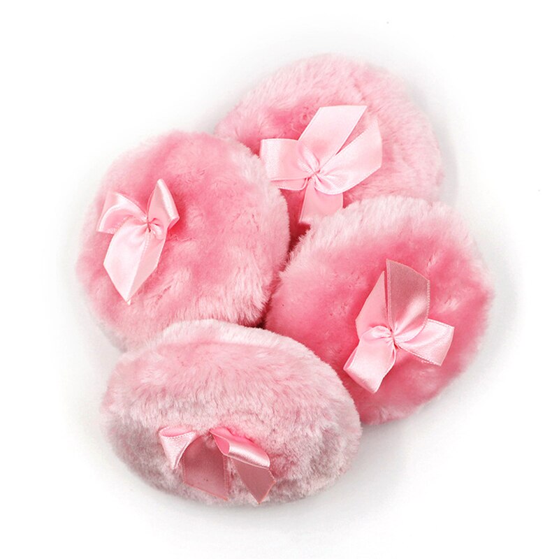 1Pc Cute Powder Puffs Fluffy Plush Comfortable Dusting Soft Blending Body Puff For Foundation Beauty Makeup Pink