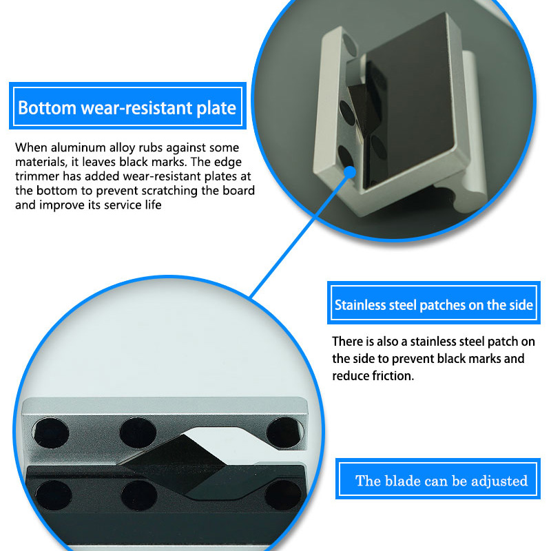 Manuell kanttrimmer for trefiner, billedskjæring, trebearbeiding, kantlisting, trimmekniv, pvc, skrapeverktøy, aluminium