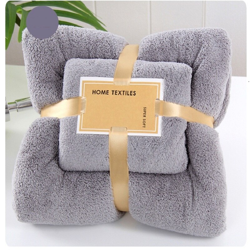 Bath Towels Microfiber Fabric Skin Comfortable Bath Towel And Face Towel Solid Color Quick Drying Super Absorbent Towel Set