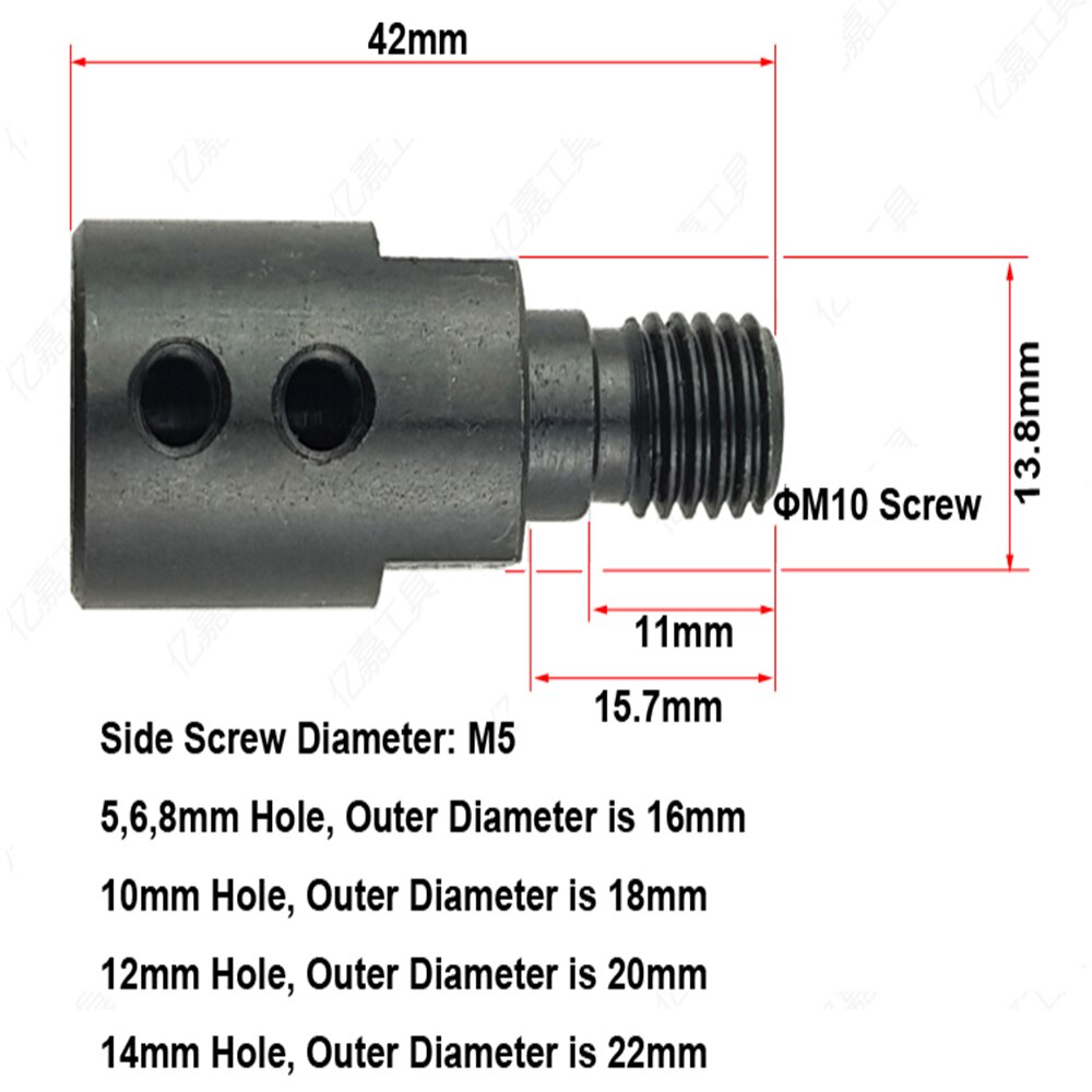 M10-5mm/6Mm/8Mm/10Mm/12Mm/14Mm Motor Shaft Coupler Mouw zaagblad Koppeling Joint Connector Zag Chuck Adapter Drijfstang