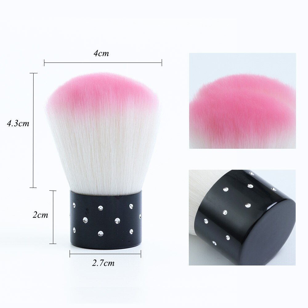 Cepillo de plástico para manicura y pedicura, Herramientas de limpieza de uñas, suave, elimina el polvo, brochas de maquillaje, accesorios para el cuidado de las uñas, Color aleatorio TR095, 1 ud.