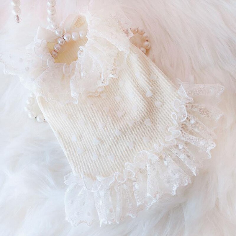 Cute Dog Dress lace Skirt Princess Costume Spring Summer Dog Clothes Cat Chihuahua Yorkshire Poodle Pomeranian Schnauzer Apparel: A / M