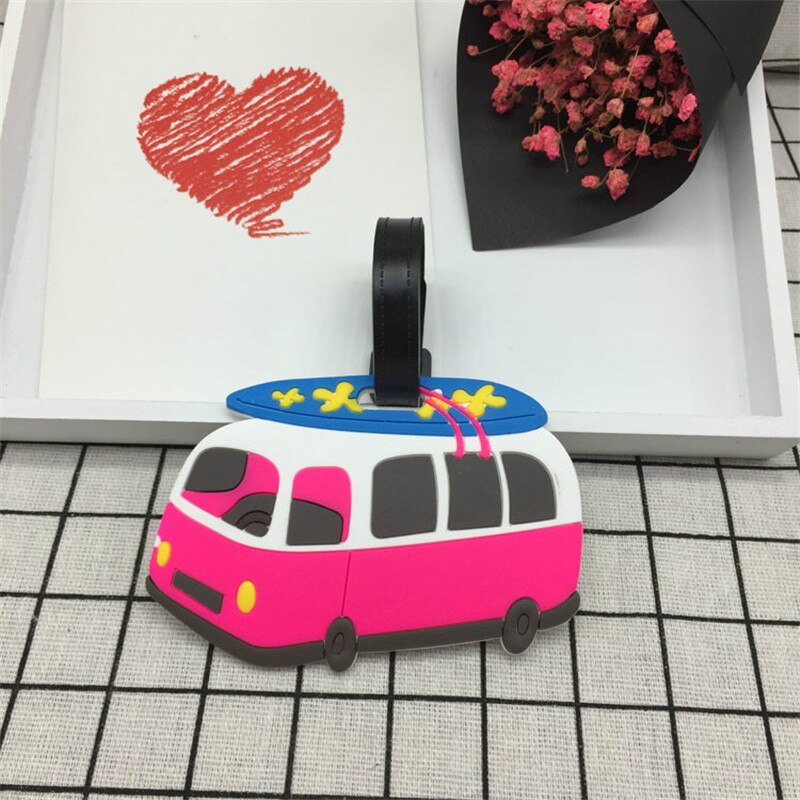 Luggage&bags Accessories Cute Novelty Rubber Funky Travel ID Addres Holder Label Straps Suitcase Luggage Tags: Bus