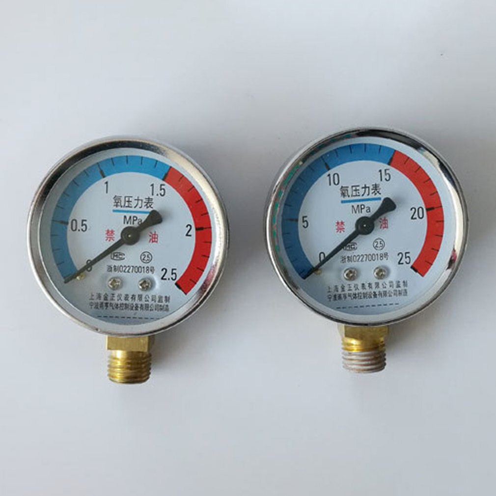 1 pc acetylen 0-25 iltmåler acetylen 0-25y manometer ilt manometer