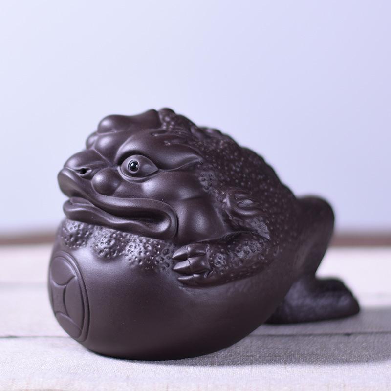 Lila Tonne Keramik Meer Schildkröte Tee Haustier Ornamente Landschaft Heimat Dekor Zubehör für Wohnzimmer Tee Haustiere Schreibtisch Dekorationen: B 120x85mm