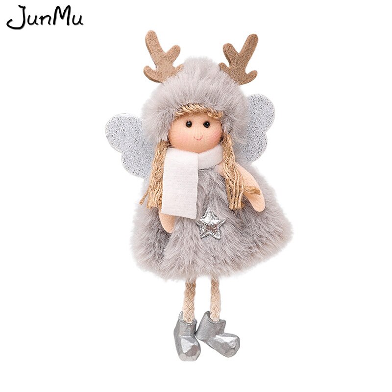 Jupe pour arbre de noël, tapis à carreaux de buffle rouge et noir, 90cm, décorations pour sapin de noël: ornament angel C