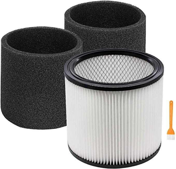 ANBOO Wet/Dry Vac Filter Kit – Fits 5-8 Gal Shop Vacs, Includes Lid, Foam Sleeves, Bags & More