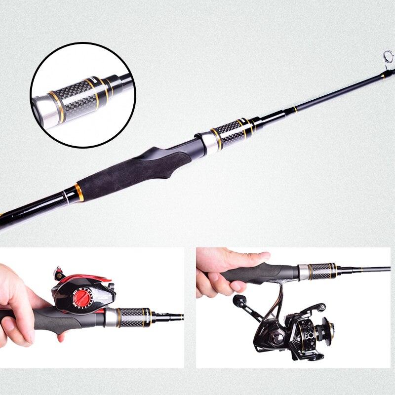 Mavllos Rapid 2.2m Adjustable Telescopic Fishing Rod Casting Spinning Universal L.W. 5-21g 30T Carbon Spinning Fishing Rod Pole