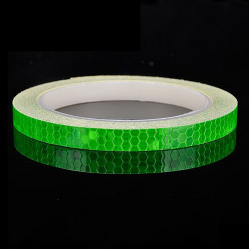 8M samochód wodoodporne odblaskowe naklejki fluorescencyjne bezpieczeństwo wioślarz MTB naklejki i kalkomanie ostrzeżenie wioślarz bezpieczeństwo taśma wiążąca wioślarz: zielony