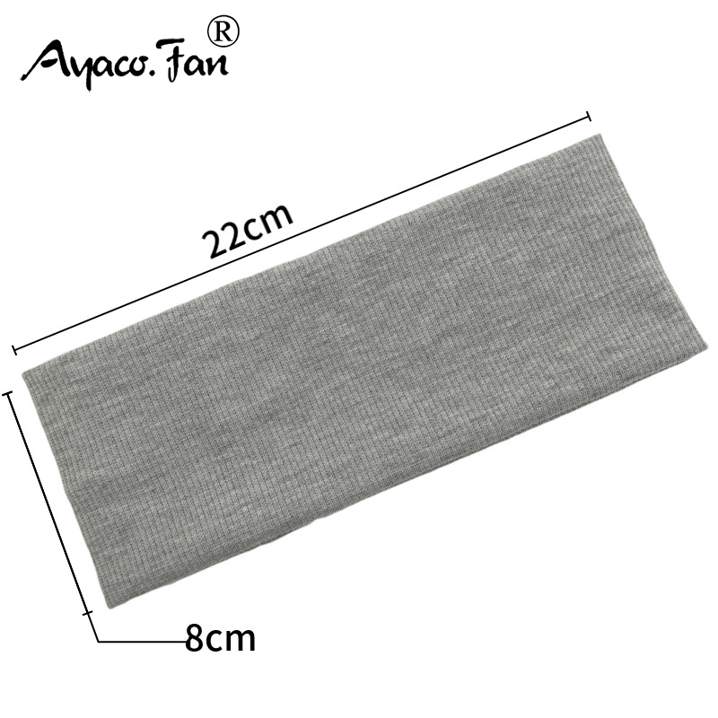 Solid Knitted Headband for Women Girls Autumn Winter Sport Yoga Sweat Uptake Headwear Elastic Hairbands Hair Accessories