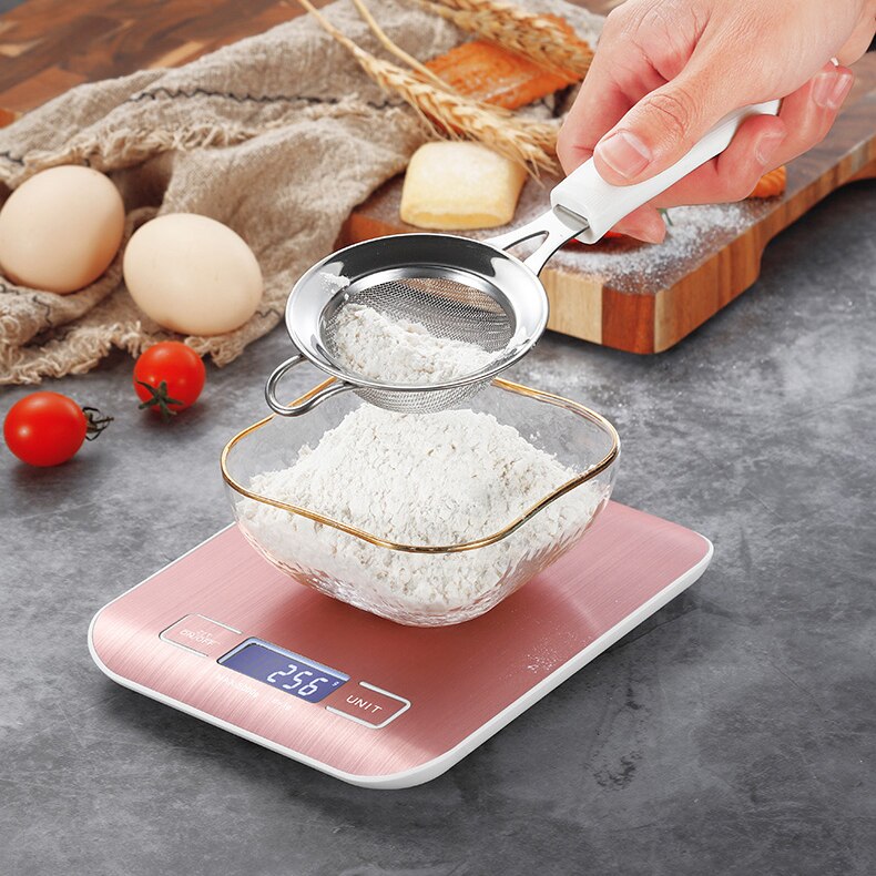 Digital Kitchen Scale, LCD Display 1g/0.1oz Precise Stainless Steel Food Scale for Cooking Baking weighing Scales Electronic