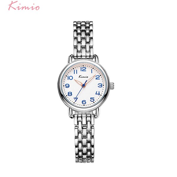 KIMIO Women Bracelet Watches Luxury Fine Stainless Steel Ladies Watch Rose Gold Color Dress Wristwatch With Box: 5384