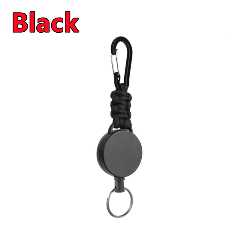 3/1PC Heavy Duty Retractable Key Chain Anti-theft Keychain with Carabiner Retractable Badges Holder Outdoor Multiple Tools ﻿: Silver
