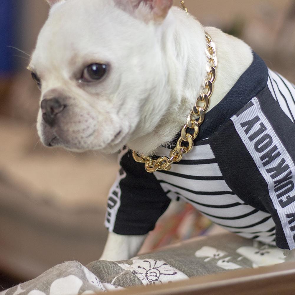 Rostfritt stål hundkedja metallträning husdjurshalsband tjocklek guld silver slip hundhalsband för stora hundar bulldog