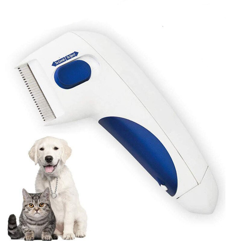Pet Cat Dog Supplies Puppies Fleas Electronic Lice Comb Electric Terminator Comb Anti Removal Kill Lice Cleaner Electric Comb