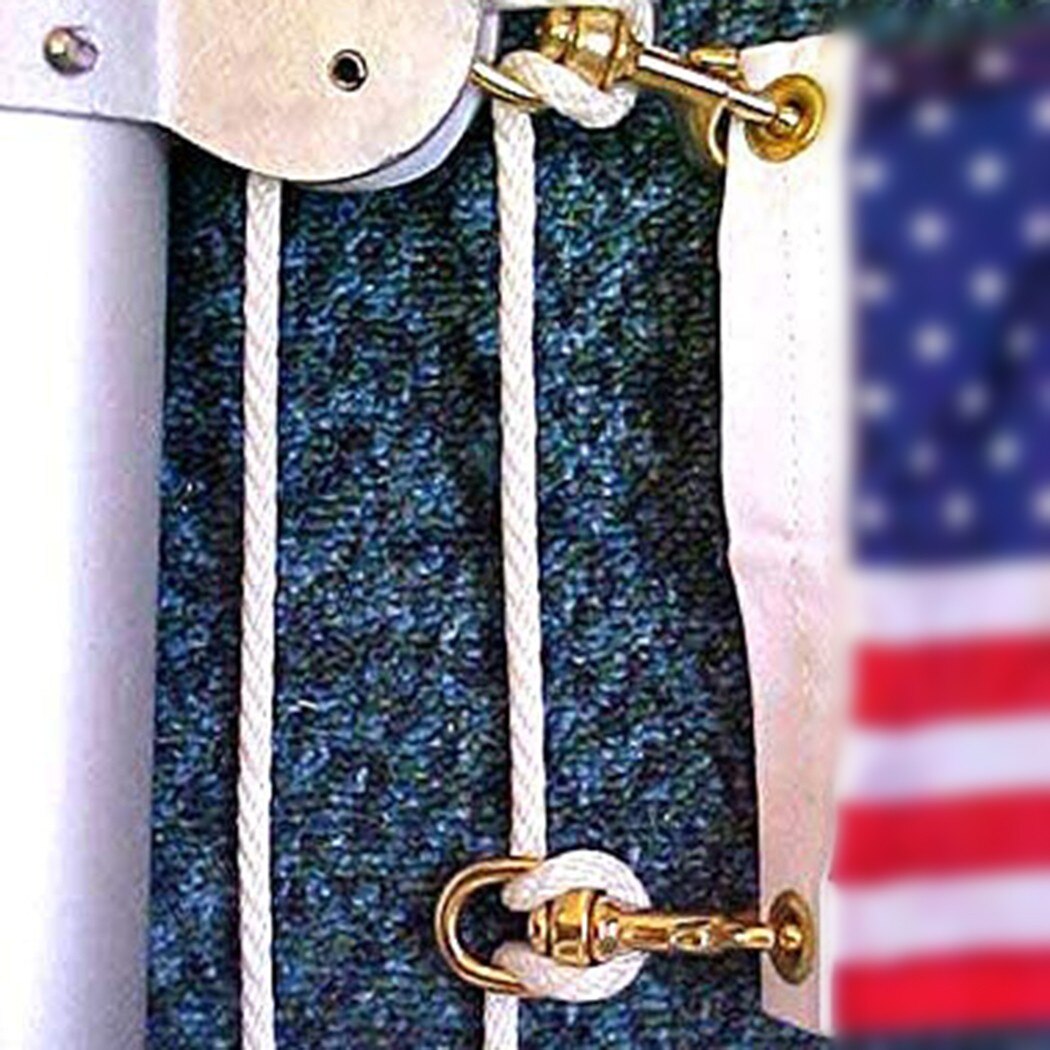 Mât de drapeau tressé en corde, accessoires ronds d'extérieur en Nylon, levage Flexible