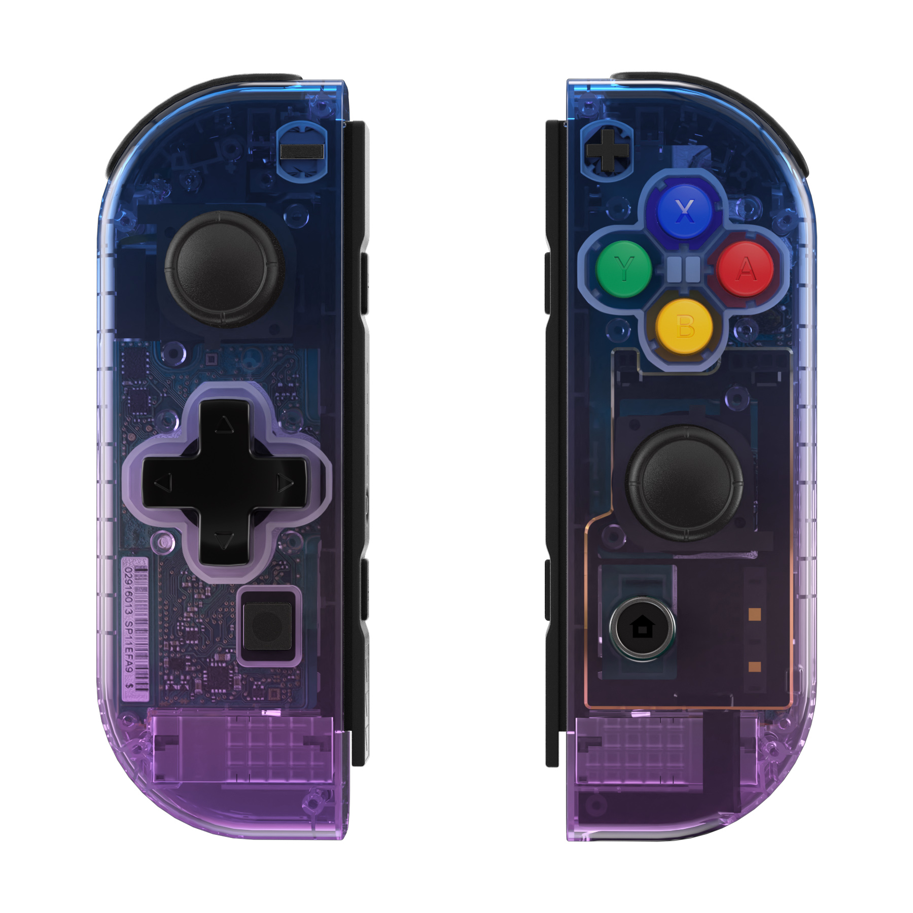 Extremerate controllerbehuizing (d-pad-versie) met complete set knoppen voor nintendo switch joy-con en oled joy-con - gradient bluebell