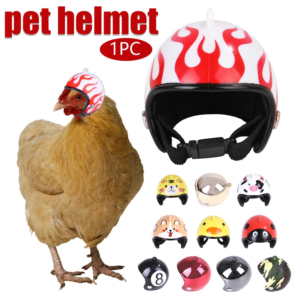 1pc Pet Supplies Compact And Portable Funny Protection Chicken Helmet Hen Hard Hat Bird Hat Headgear Poultry Accessories