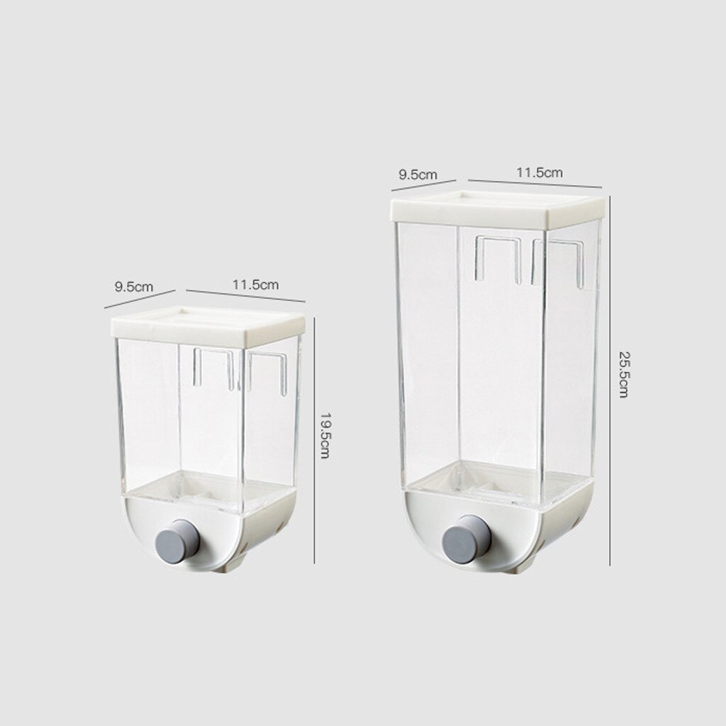 Easy Press- Kitchen Food Storage Container Cereal Dispenser Oatmeal Wall Mounted Cereal Oatmeal recipient Dispenser #40