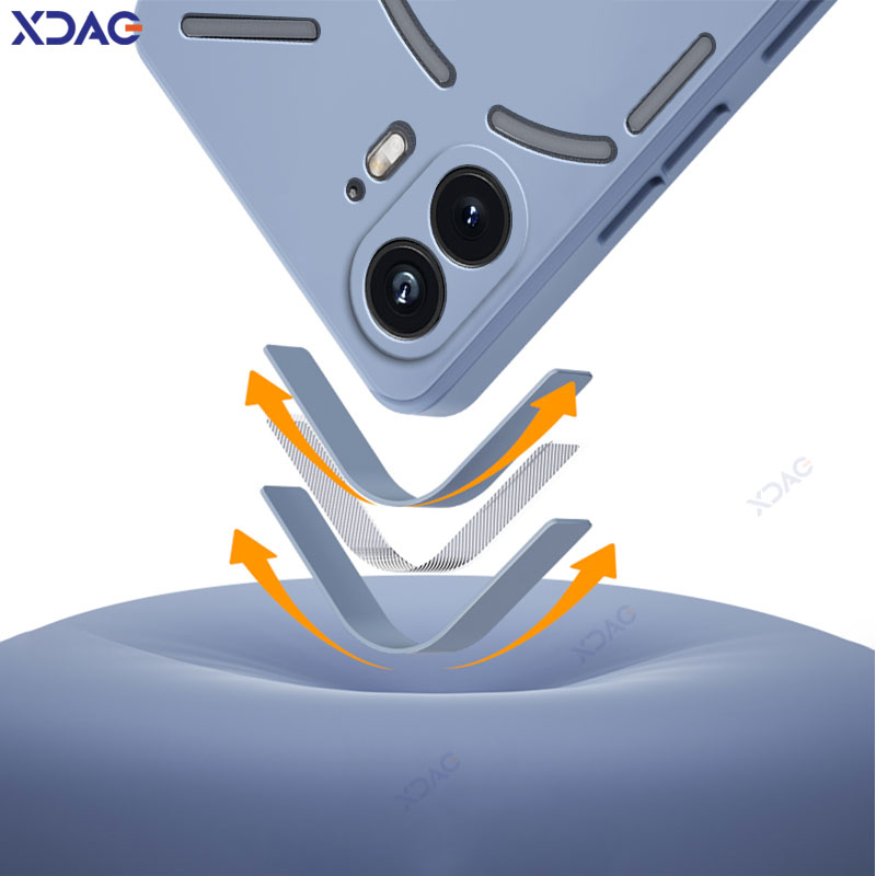 Luxuriöse weiche zweilagige Abdeckungen für Nothing Phone 1 2 NothingPhone1 NothingPhone2 5G Kameraschutz, quadratische Flüssigsilikonhülle