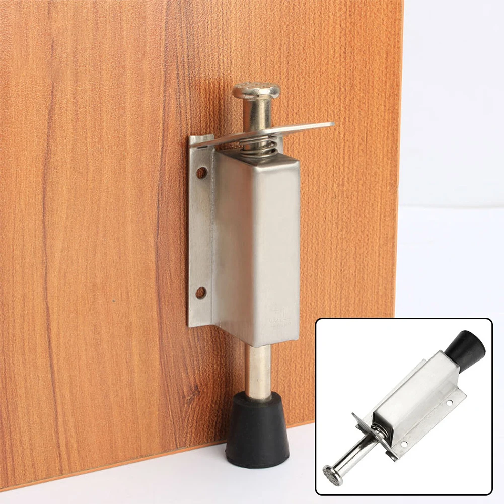 Door Foot Stopper Holder Stainless Steel Floor Stop Buffer Gate Stay Fixed Catch Latch Door Stop Holder Stop Swing Door Hardware