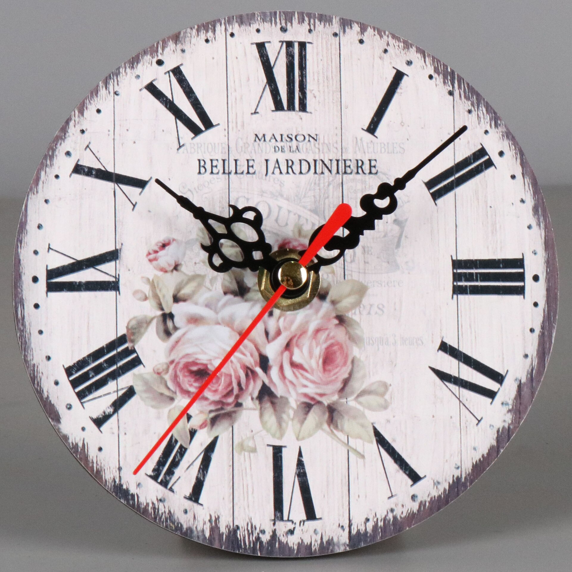 Mini Reloj de pared clásico de madera, colgante Retro, redondo, , estilo europeo, decoración de pared de salón: O
