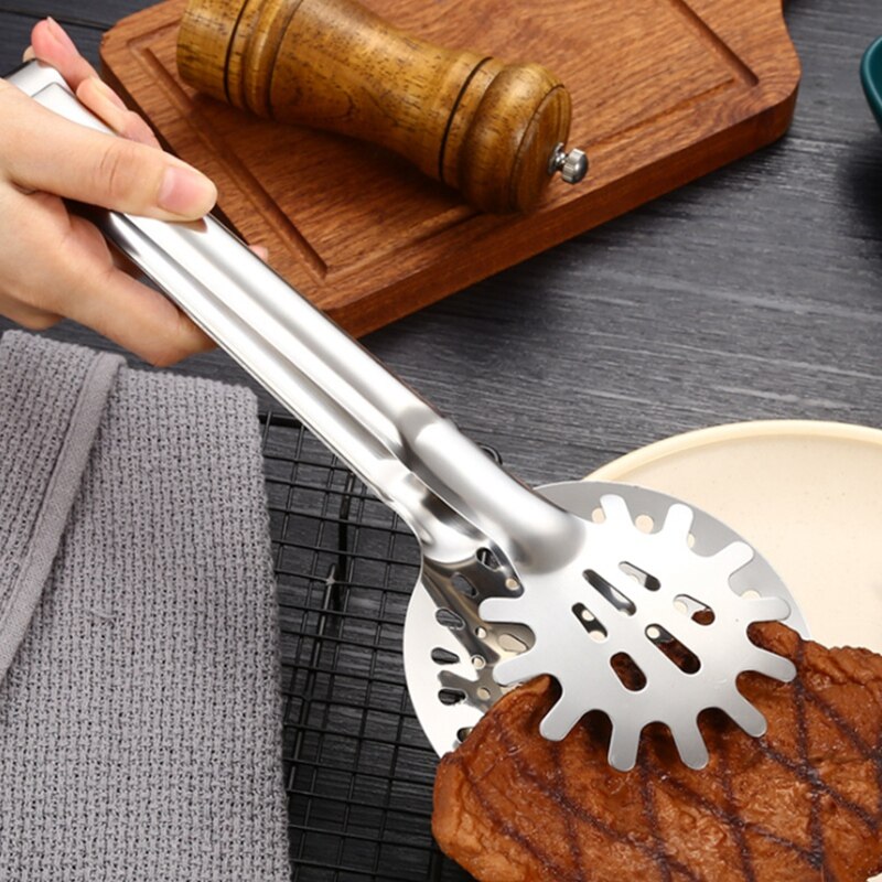 Cooking Food Filter Clips Stainless Steel Kitchen Tools Steak Grilling Fish Shovel Clip Baking Tools