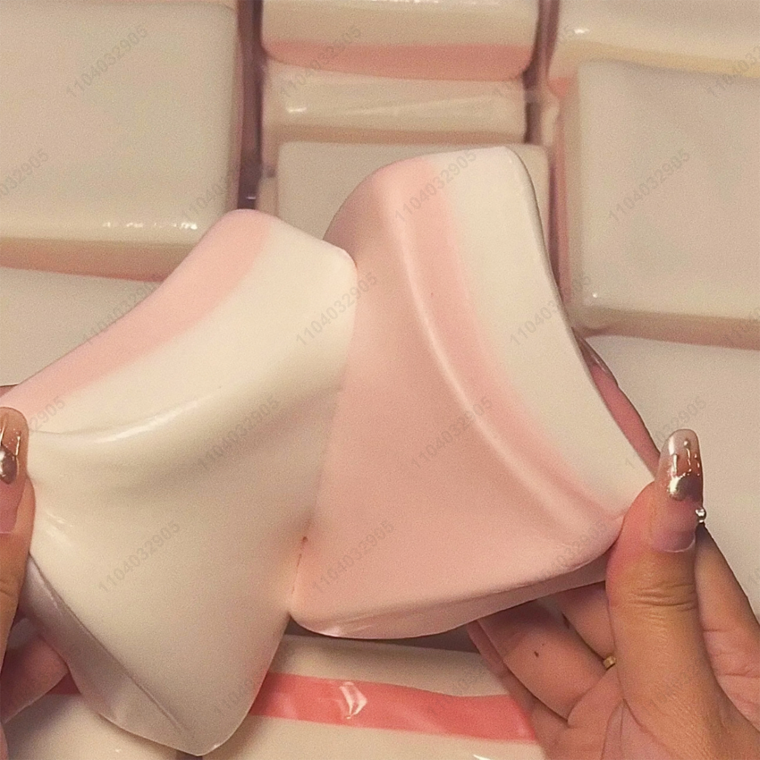 Squishy Double-Sided Sticky Rice Cake Pink Slow Rising Rice Cake Squishy Slow Rebound Cake Bread Stress Release Hand Relax: light yellow