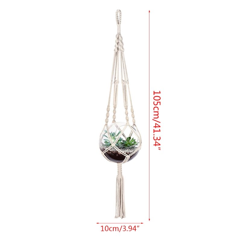 Macrame Plant Hangers Set Van 3 Indoor Muur Opknoping Planter Mand Bloempot Houder Home Decor Opknoping Planter