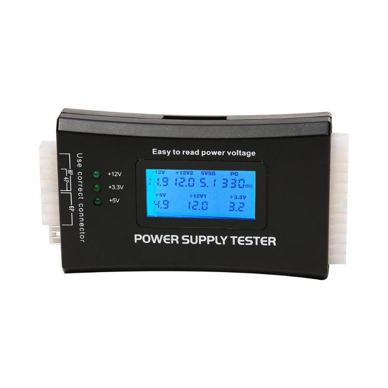 Digital LCD Display PC Computer 20/24 Pin Power Supply Tester Check Quick Bank Supply Power Measuring Diagnostic Tester Tools