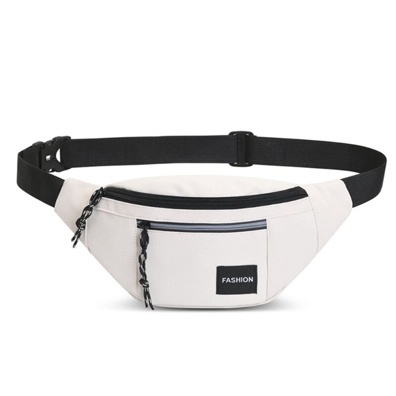 Mannen Borst Zak Taille Fanny Pack Belt Pouch Reizen Hip Bum Schoudertassen Purse 63HC: WHITE