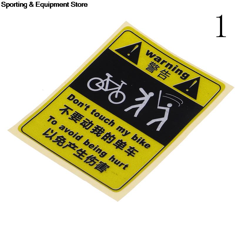 Rør ikke på min cykel vandtæt dekorativt advarselsmærkat vandtæt mærkat cykeltilbehør